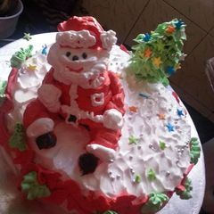 A picture of Santa cake.