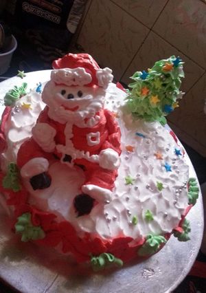A picture of Santa cake.