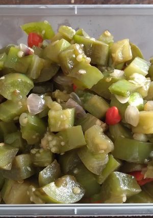 Foto resep Tumis terong hijau