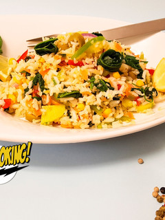 Una foto de Arroz, Bulgur y la Huerta