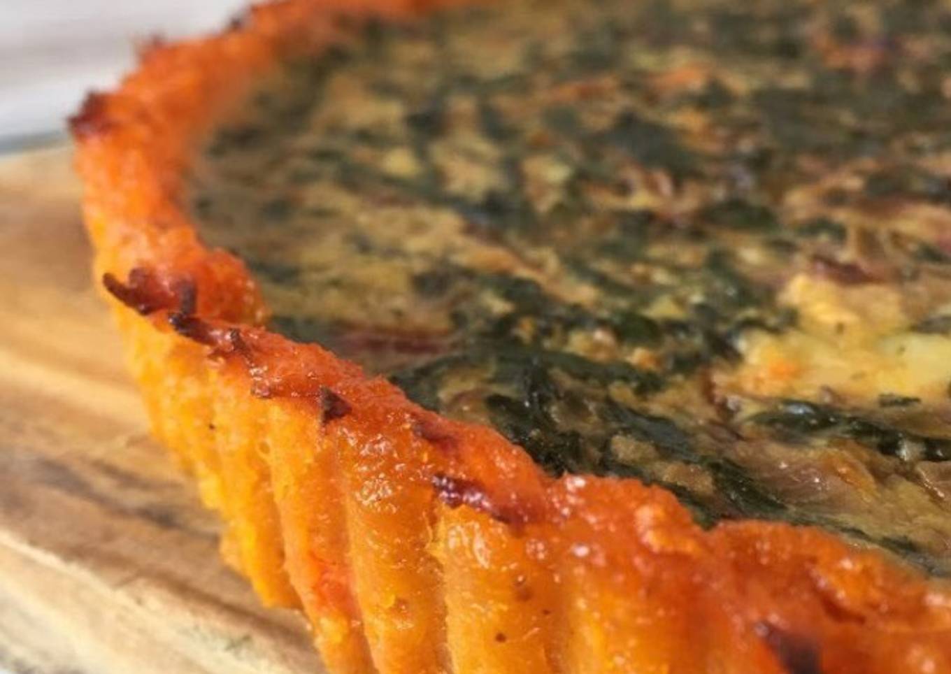 Tarta de acelga y espinaca con masa de calabaza (sin harina!)
