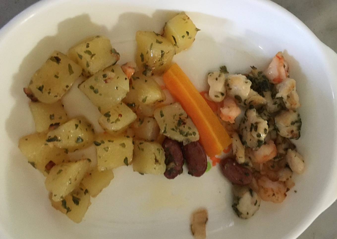 Garlic Butter Potato & Shrimp Mpasi