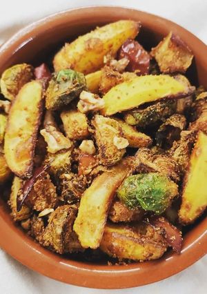 Foto di Terrina di patate, mele e cavoletti di Bruxelles