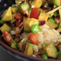 A picture of Chili Sesame Avocado & Brown Sushi Rice Bowl for 1.