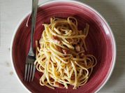 Una foto de carbonara con guanciale