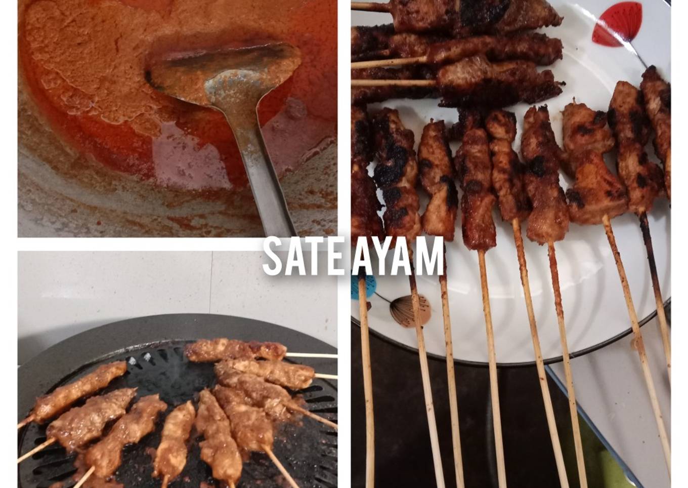 Sate ayam saus kacang