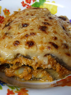 Una foto de Moussaka con patata y soja texturizada (en MCC o en thermomix)