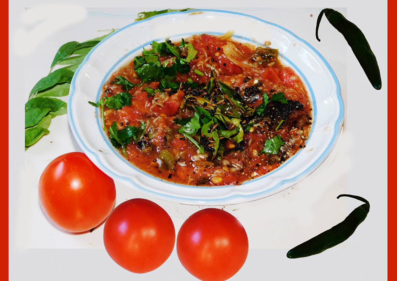 Grilled tomato chutney