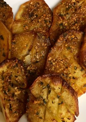 Una foto de Patata horno con majado