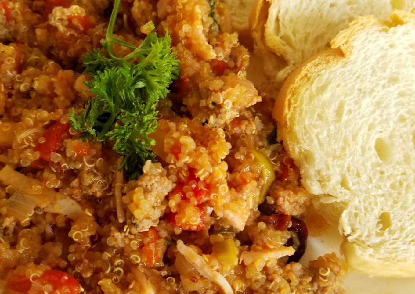 Quinoa con carne molida