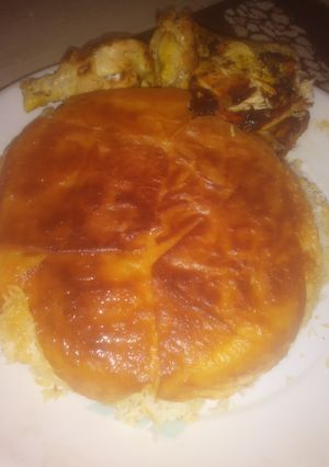 عکسی از دستور ته دیگ نان تیری