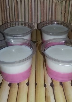 Foto resep Puding Susu Dua Warna