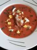 Gaspacho Andalou : Soupe froide de tomates et pain - Salmorejo (Andalousie)