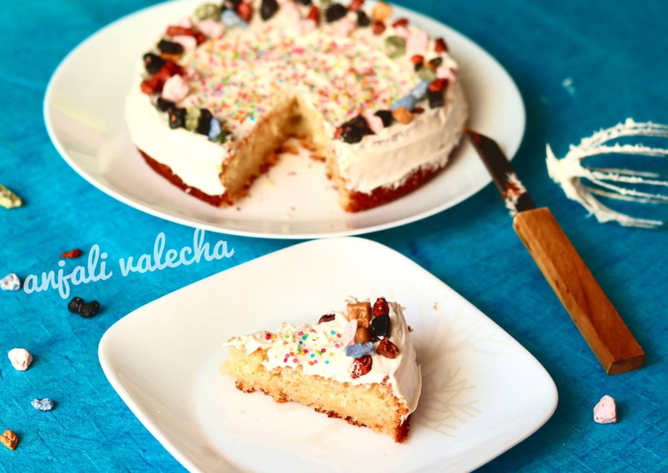Eggless Malai cake