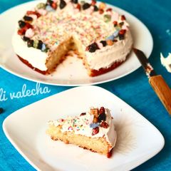A picture of Eggless Malai cake.