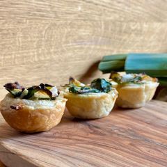 A picture of Leek Tartlets 🌱 (Green Sausage Rolls).