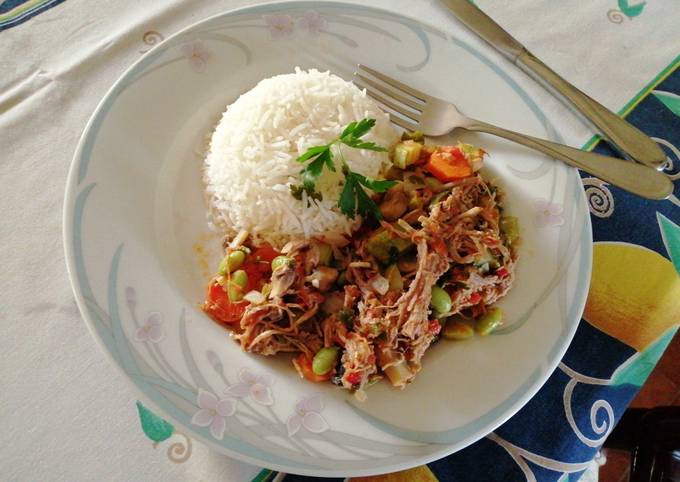 Carne Deshebrada A La Jardinera Receta De Lourdes González- Cookpad