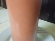 Una foto de licuado o jugo de sandía