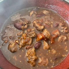 A picture of Is it chili or a stew.