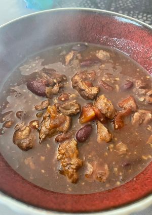 A picture of Is it chili or a stew.