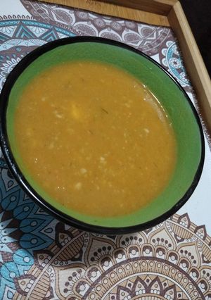 Una foto de Sopa crema de zanahoria