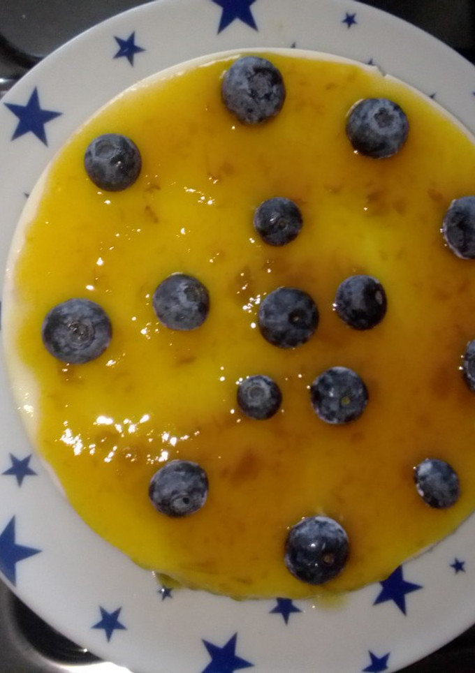 Una foto de Tarta de queso con arándanos