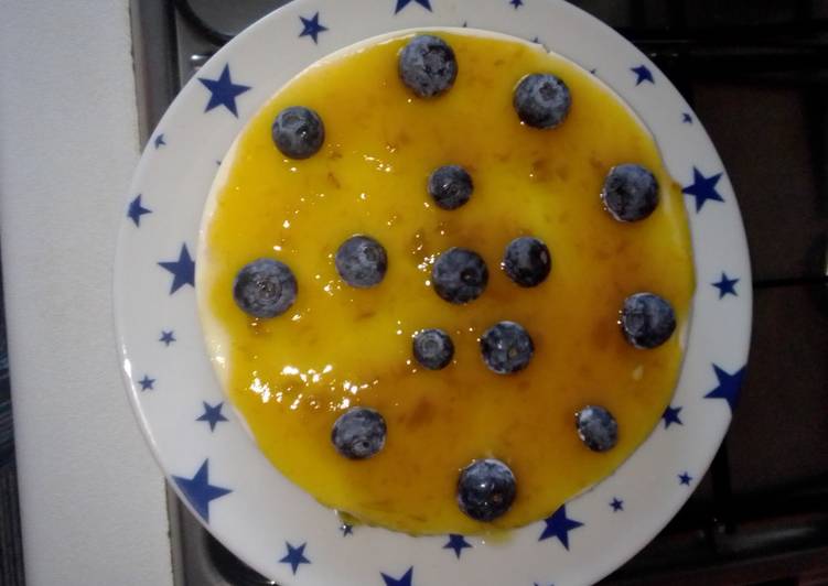 Tarta de queso con arándanos