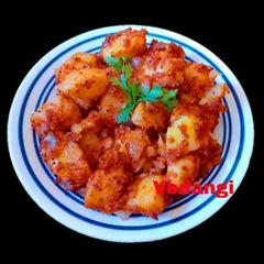 A picture of Potatoes in Chettinand Masala.