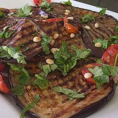 A picture of Italian grilled eggplants.