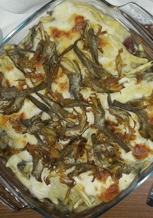 Foto di Timballo di strascinate con carciofi fritti