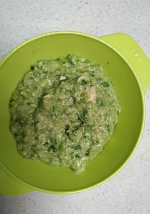 Foto resep Mpasi 8m+ Bubur tim Telur, jagung manis, bayam