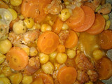Garbanzos con zanahoria y salchichas de chorizo!!!
