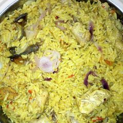 Simple Jollof Rice with Chicken A picture of Simple Jollof Rice with Chicken.