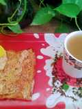 Green tea with brown bread peanuts butter