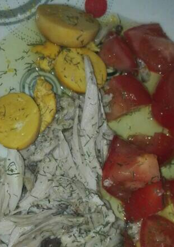 Una foto de Ensalada sobras cocido