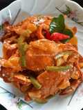 Kepiting/rajungan masak saos asam manis segar