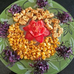 A picture of Paneer corn salad.
