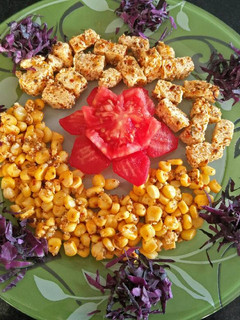 A picture of Paneer corn salad.
