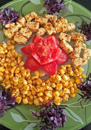 A picture of Paneer corn salad.