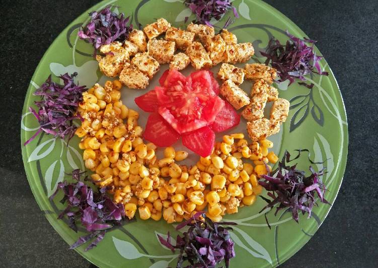 Easiest Way to Make Super Quick Homemade Paneer corn salad