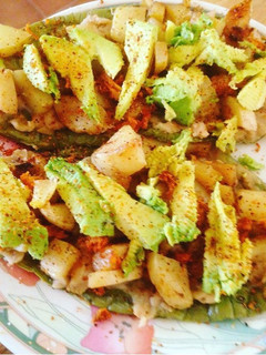 Una foto de Huaraches de nopal