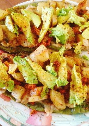 Una foto de Huaraches de nopal