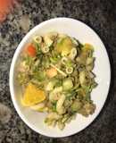 Ensalada de lentejas y coditos