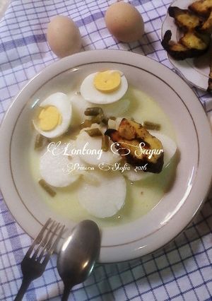 Foto resep Lontong Sayur bumbu Dasar Putih
