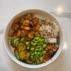 A picture of Shrimp teriyaki bowl.