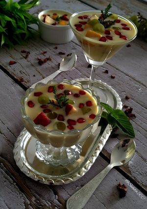 A picture of Sabudana Fruits Custard (without custard powder).