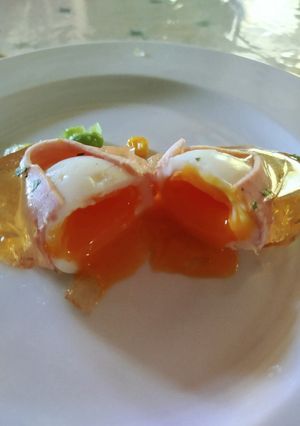 Une photo de Œuf mollet en gelée