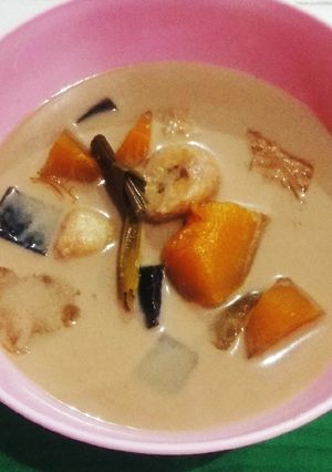 Foto resep Kolak pisang Sarawak plus labu dan cincau hitam