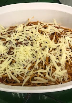 Una foto de Spaghetti con chile ancho