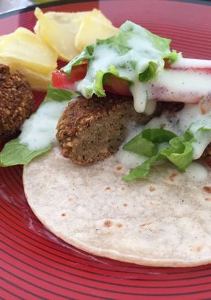 A picture of The Best Falafel I've Made.